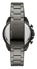 Fossil Bronson Chronograph Black Dial Grey Steel Strap Watch for Men - FS5852