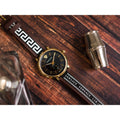 Versace V-Circle Quartz Black Dial Brown Leather Strap Watch for Men - VEBQ01619