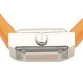Gucci G-Frame Square Mother of Pearl Orange Dial Orange Leather Strap Watch For Women - YA128532