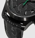 Gucci G Timeless Chronograph Black Dial Black Leather Strap Watch For Men - YA126244