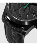 Gucci G Timeless Chronograph Black Dial Black Leather Strap Watch For Men - YA126244