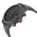 Gucci G Timeless Chronograph Black Dial Black Leather Strap Watch For Men - YA126244