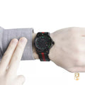 Gucci G Timeless Sport Black Dial Two Tone NATO Strap Watch For Men - YA126229