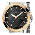 Gucci G Timeless Black Dial Two Tone Steel Strap Watch For Women - YA126512