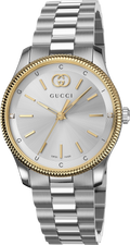 Gucci G Timeless Quartz Silver Dial Two Tone Steel Strap Watch for Women - YA1265063
