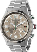 Gucci G Timeless Brown Dial Silver Steel Strap Watch For Men - YA126248