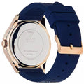 Guess Swirl Analog Quartz White Dial Blue Rubber Strap Watch for Women - W1096L4