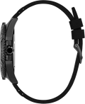 Guess Frontier Crystals Black Dial Black Silicone Strap Watch For Men - W1132G3