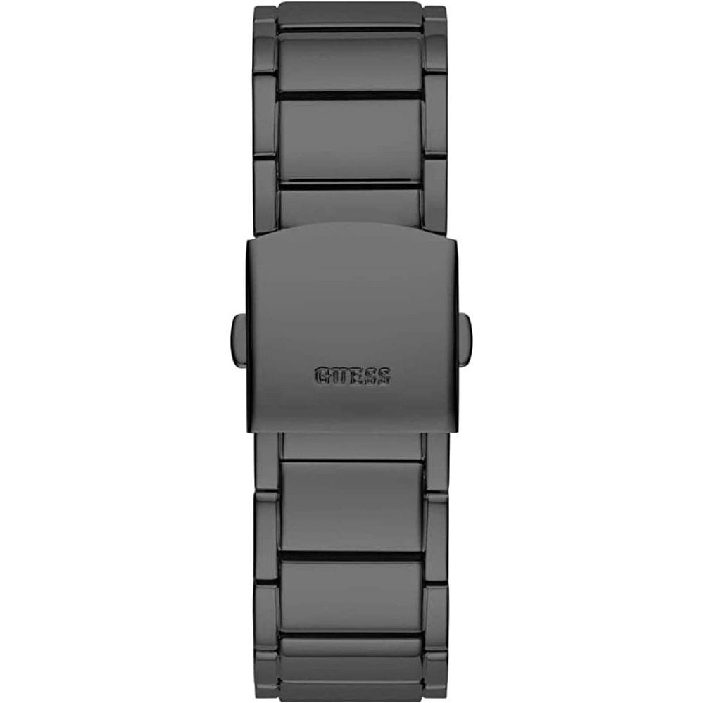 Guess Phoenix Multifunction Crystals Silver Dial Black Steel Strap Watch For Men - GW0094G3