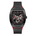 Guess Phoenix Multifunction Black Dial Black & Red Rubber Strap Watch for Men - GW0202G7