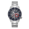 Guess Axle Multifunction Black Dial Silver Steel Strap Watch For Men - GW0488G1