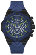 Guess Formula Multifunction Blue Dial Blue Silicone Strap Watch For Men - GW0579G3