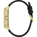 Guess Asteria Multifunction Gold Dial Black Rubber Strap Watch For Women - GW0620L2