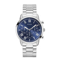 Guess Hendrix Chronograph Blue Dial Silver Steel Strap Watch for Men - W1309G1
