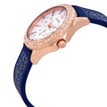 Guess Swirl Analog Quartz White Dial Blue Rubber Strap Watch for Women - W1096L4