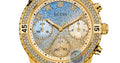 Guess Confetti Diamonds Gold Dial Gold Steel Strap Watch for Women - W0774L2