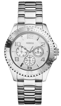 Guess BFF Multifunction Silver Dial Silver Steel Strap Watch for Women - W0231L1