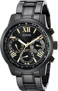 Guess Classic Multi-Function Black Dial Black Steel Strap Watch For Women - W0330L15