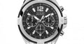 Guess Surge Chronograph Black Dial Silver Steel Strap Watch for Men - W1258G1