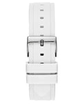 Guess Zena Analog White Dial White Rubber Strap Watch For Women - W1094L1