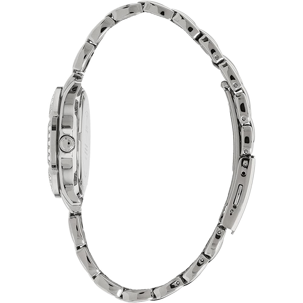 Guess Water Pro Diamonds Silver Dial Silver Steel Strap Watch For Women - G75511M