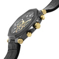 Guess Edge Chronograph Black Dial Black Leather Strap Watch For Men - GW0492G1