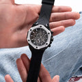 Guess Formula Chronograph Black Dial Black Silicone Strap Watch For Men - GW0579G1