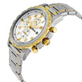 Fossil Dean Chronograph White Dial Silver Steel Strap Watch for Men - FS4795