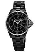 Chanel J12 Quartz Black Dial Black Steel Strap Watch for Women - J12 H5695