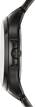 Armani Exchange Hampton Chronograph Black Dial Black Steel Strap Watch For Men - AX2413