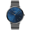 Hugo Boss Horizon Blue Dial Black Mesh Bracelet Watch for Men - 1513734