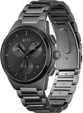 Hugo Boss Classic Grey Dial Grey Steel Strap Watch for Men - 1513364