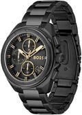 Hugo Boss Driver Black Dial Black Steel Strap Watch for Men - 1513277