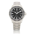 Tag Heuer Aquaracer Caliber 5 Automatic Black Dial Silver Steel Strap Watch for Men - WAK2110.BA0830