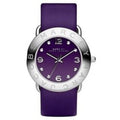 Marc Jacobs Marc Purple Dial Purple Leather Strap Watch for Women - MBM8530
