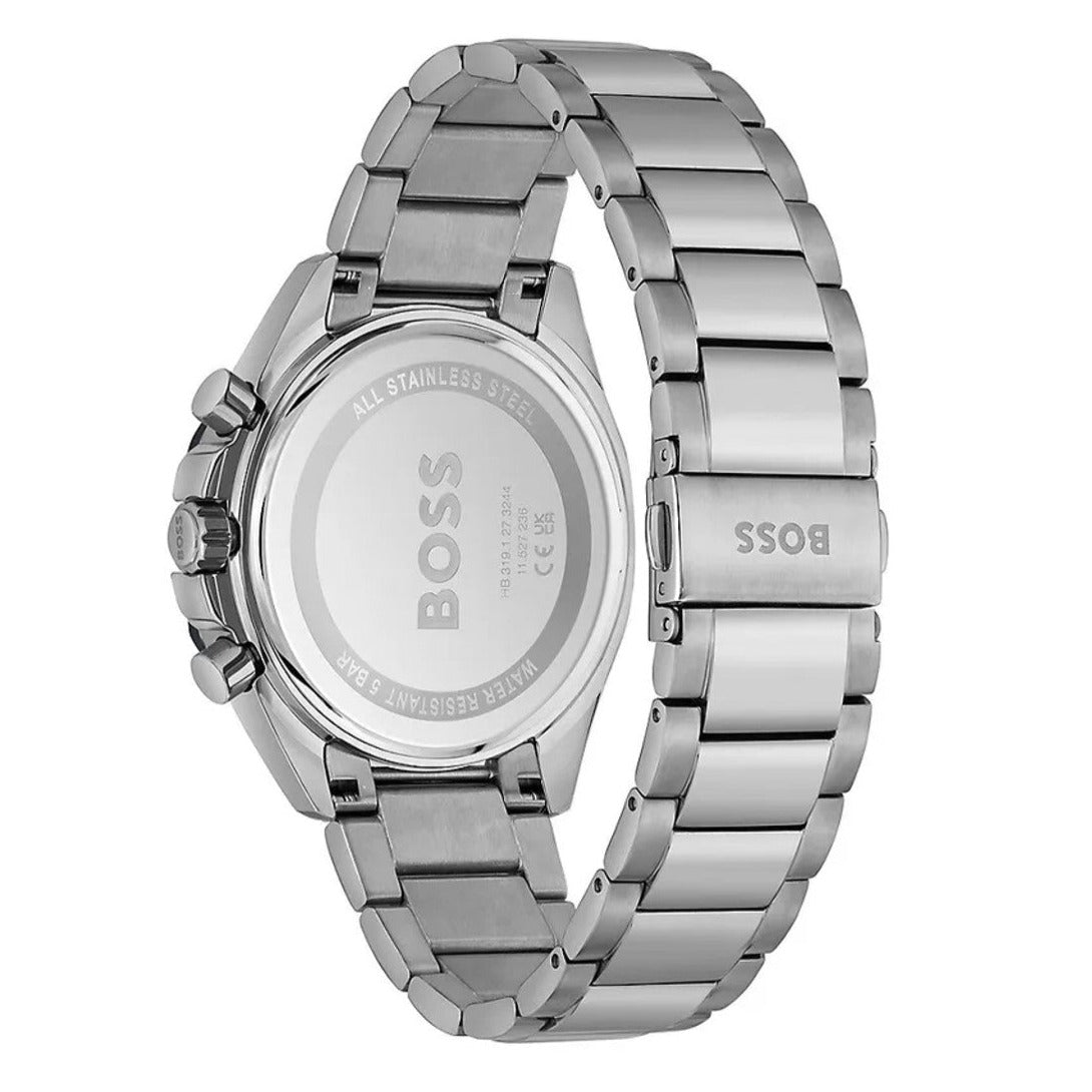 Hugo Boss Cloud Chronograph Blue Dial Silver Steel Strap Watch For Men - 1514015