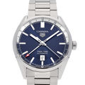 Tag Heuer Carrera Twin Time Blue Dial Silver Steel Strap Watch for Men - WBN201A.BA0640