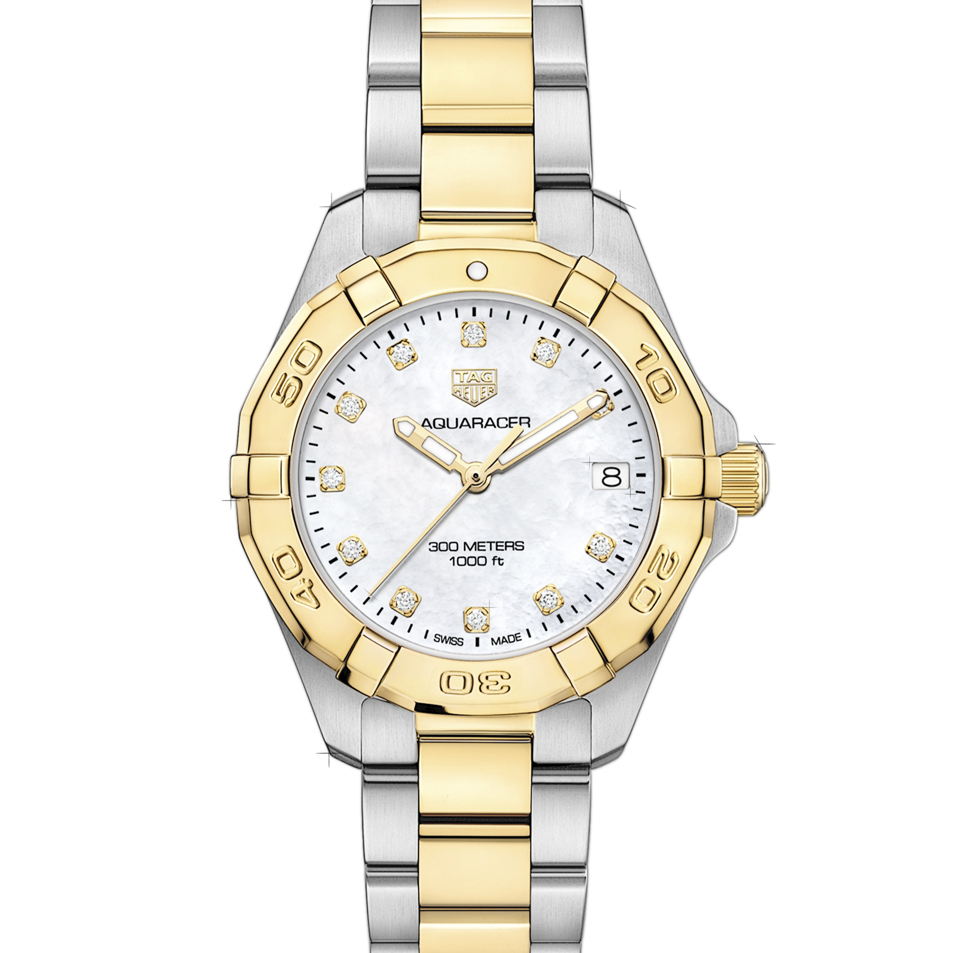 Tag Heuer Aquaracer White Mother of Pearl Dial Watch for Women - WBD1322.BB0320