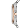 Fossil Townsman Automatic Skeleton White Dial Two Tone Steel Strap Watch for Men - ME3075