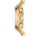 Michael Kors Runway Chronograph Blue Dial Gold Steel Strap Watch For Women - MK7353