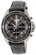 Hugo Boss Contemporary Sport Driver Black Dial Black Leather Strap Watch for Men - 1513085