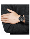 Hugo Boss Ikon Grey Dial Black Leather Strap Watch for Men - 1513177