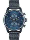 Hugo Boss Skymaster Chronograph Blue Dial Blue Mesh Bracelet Watch for Men - 1513836