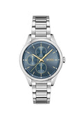 Hugo Boss Grand Course Blue Dial Silver Steel Strap Watch for Women - 1502583