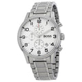 Hugo Boss Aeroliner Chronograph White Dial Silver Steel Strap Watch for Men - 1513182