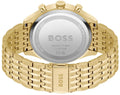 Hugo Boss Gregor Chronograph Grey Dial Gold Steel Strap Watch For Men - 1514051