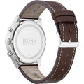 Hugo Boss Pioneer Chronograph Blue Dial Brown Leather Strap Watch For Men - 1513709
