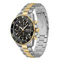 Hugo Boss Admiral Black Dial Two Tone Steel Strap Watch for Men - 1513908