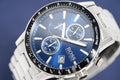 Hugo Boss Rafale Quartz Blue Dial Silver Steel Strap Watch for Men - 1513510
