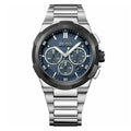 Hugo Boss Supernova Chronograph Blue Dial Silver Steel Strap Watch for Men - 1513360